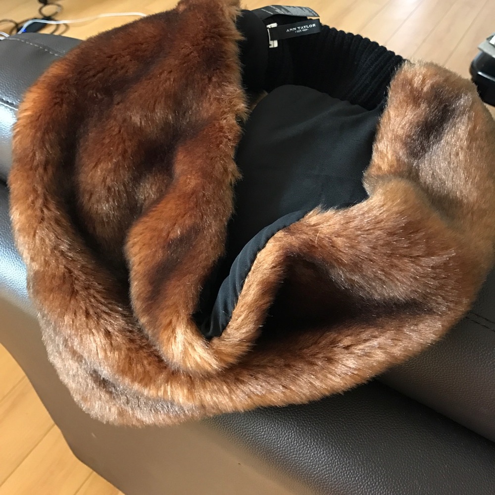 Ann Taylor fur infinity scarf